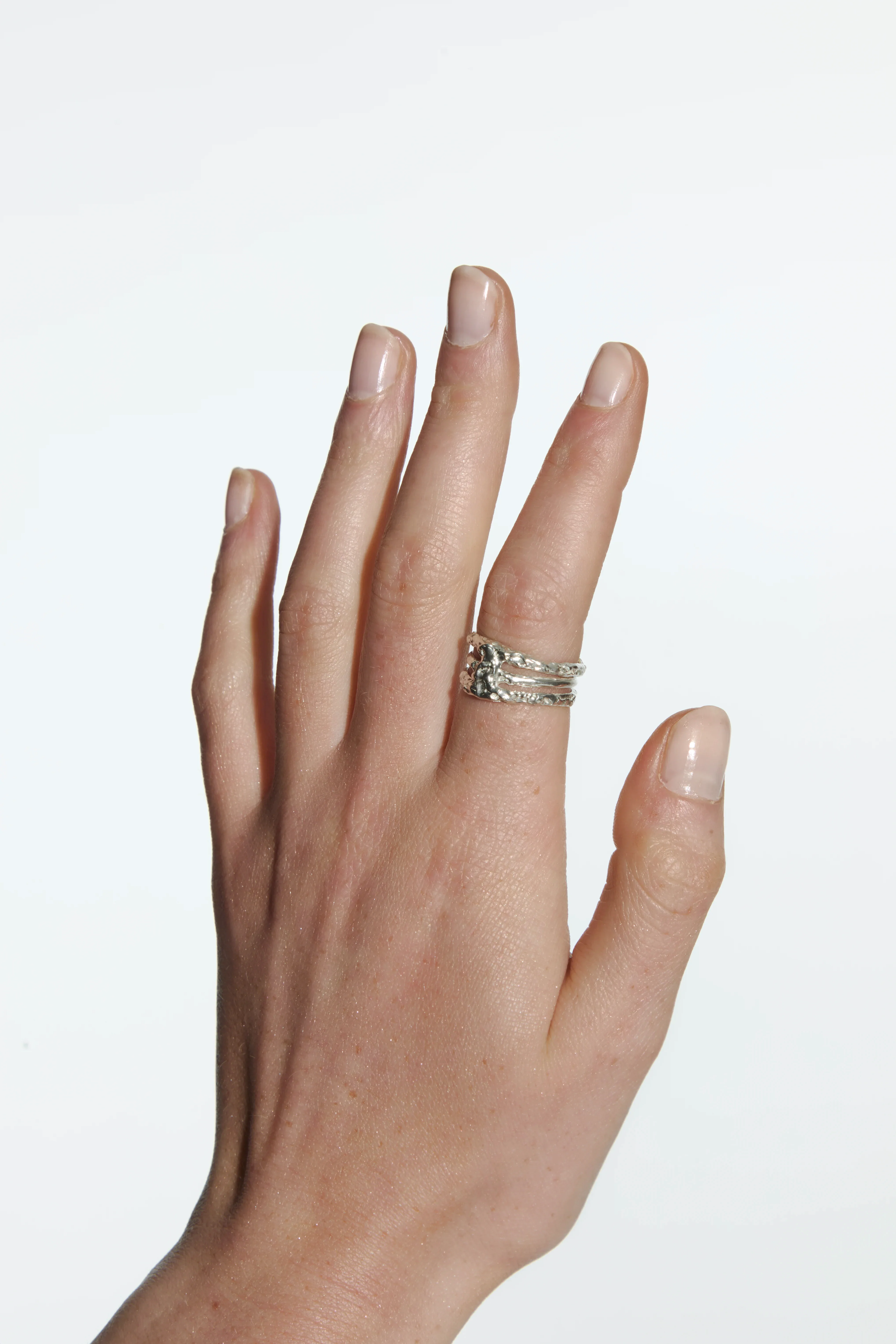 TRIPLE "CRINKLED 925" RING - Image 4